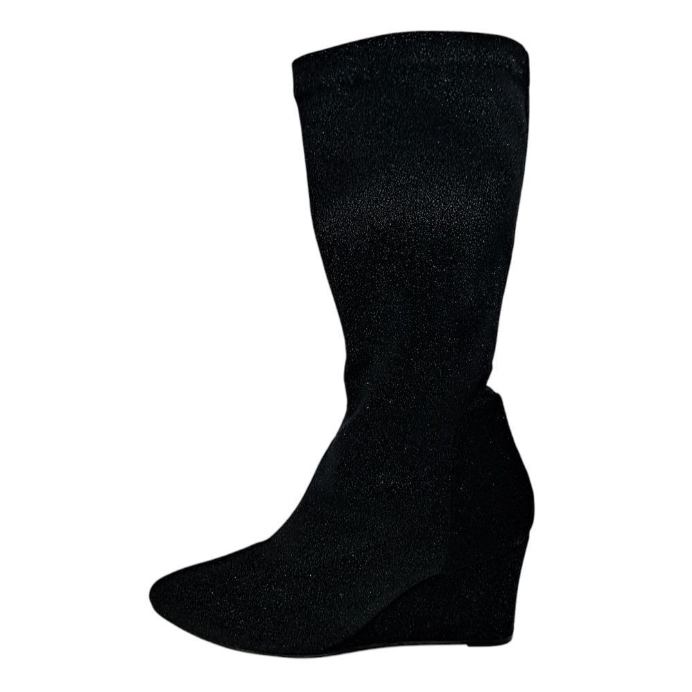 Free People Seville Slouchy Glam Wedge Boots Size 41 Black Multi - Picture 5 of 17